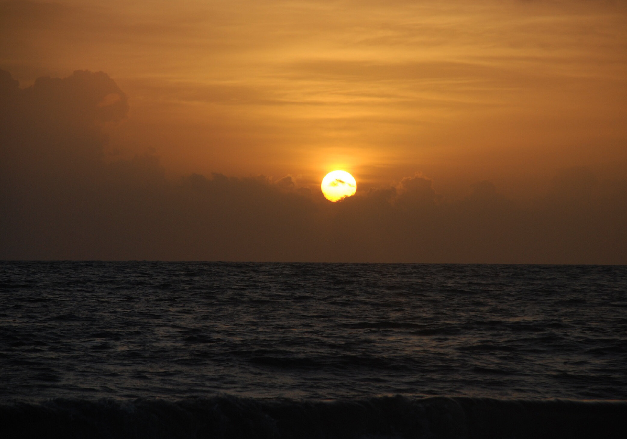Beautiful sunset on Maraikulam Beach
